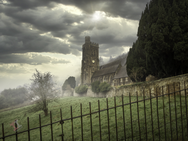 Holy Trinity in the mist by Ironbridge Images